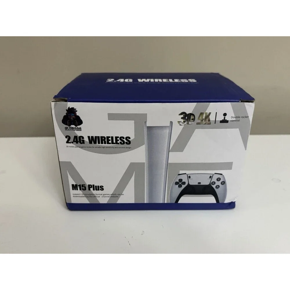 SJGAM M15 Plus Retro Video Game Console 4K HDMI Gaming Wireless 2 Controllers